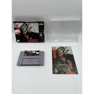 Cliffhanger - SNES - Super Nintendo CIB Complete Game+Instructions+Box Tested